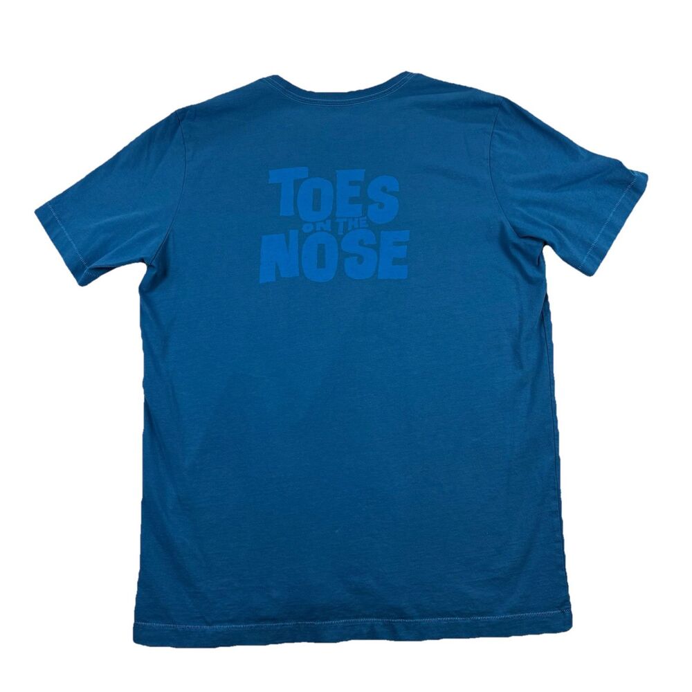 Toes On The Nose T Shirt Mens Large Blue Short Sleeve Surf Beach